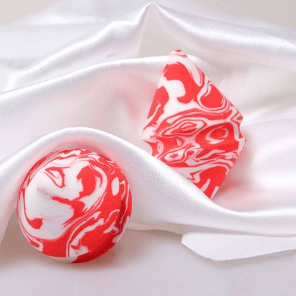 Soft-touch red eco-friendly sponge
