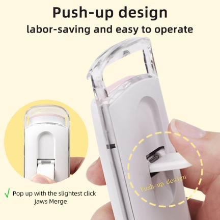 Electric heated eyelash curler with comb