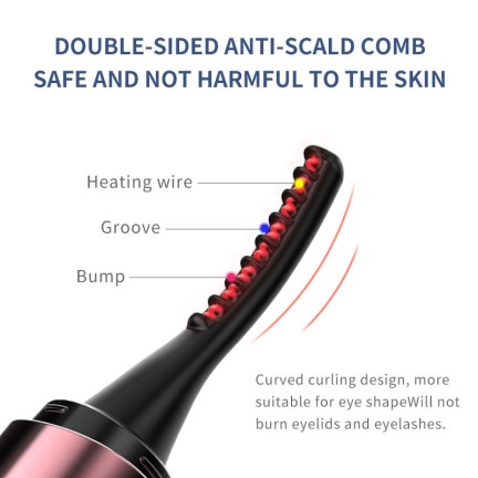 Electric heated rechargeable eyelash curler