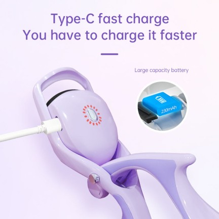 Three-setting temperature control rechargeable electric eyelash curler