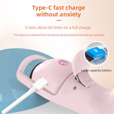 Mini portable heated eyelash curler