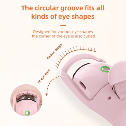 Mini portable heated eyelash curler