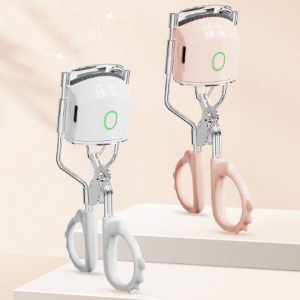 Portable electric heated metal eyelash curler