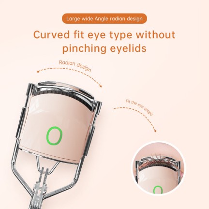 Portable electric heated metal eyelash curler