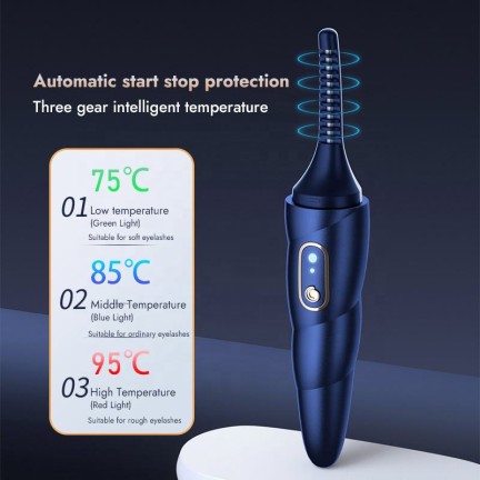 Solid color electric heated eyelash curler
