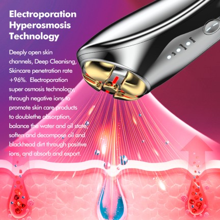 Silver portable eye firming beauty device