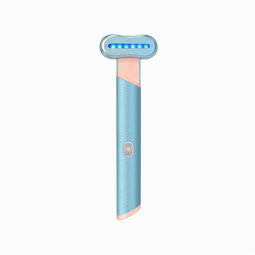 Rotating microcurrent eye firming beauty device