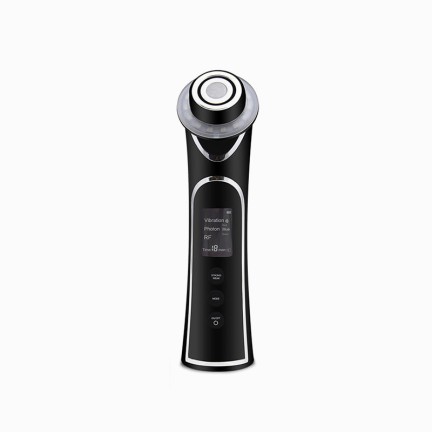 Heated vibrating facial massager and cleansing device
