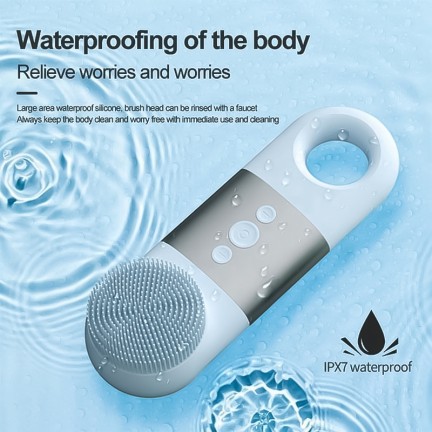 Hot and cold therapy silicone electric facial cleansing brush