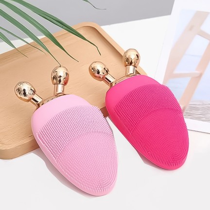 Facial cleansing and skin-renewing massage brush