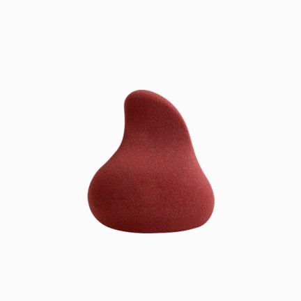 Irregularly slanted teardrop powder puff