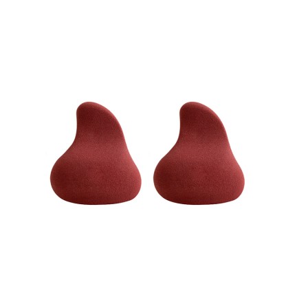 Irregularly slanted teardrop powder puff