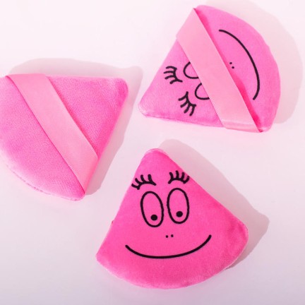 Triangular velvet-feel printed soft makeup powder puff