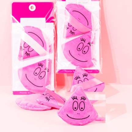 Triangular velvet-feel printed soft makeup powder puff