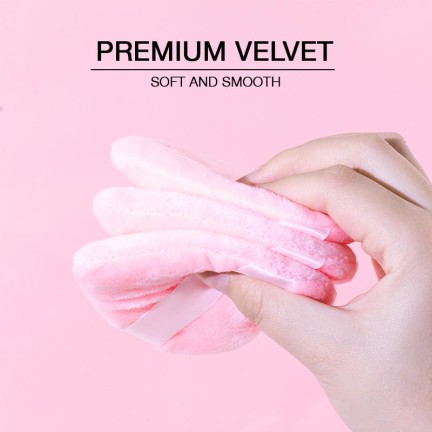 Heart-shaped soft-touch makeup setting powder puff