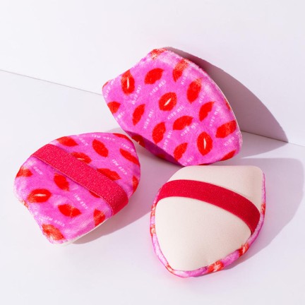 Double-sided printed cotton elastic band makeup sponge